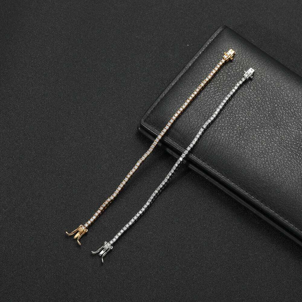 2mm Bling Iced Out tennis bracelet 7inch 6inch Brass Bracelet CZ Jewelry BB210 Z260225