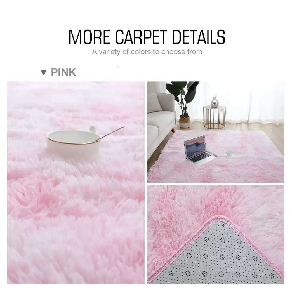 VIKAMA Mauve Soft And Cozy Living Room Sofa Scandinavian Ins Style Bedroom Plush Home Decoration Carpet W260226