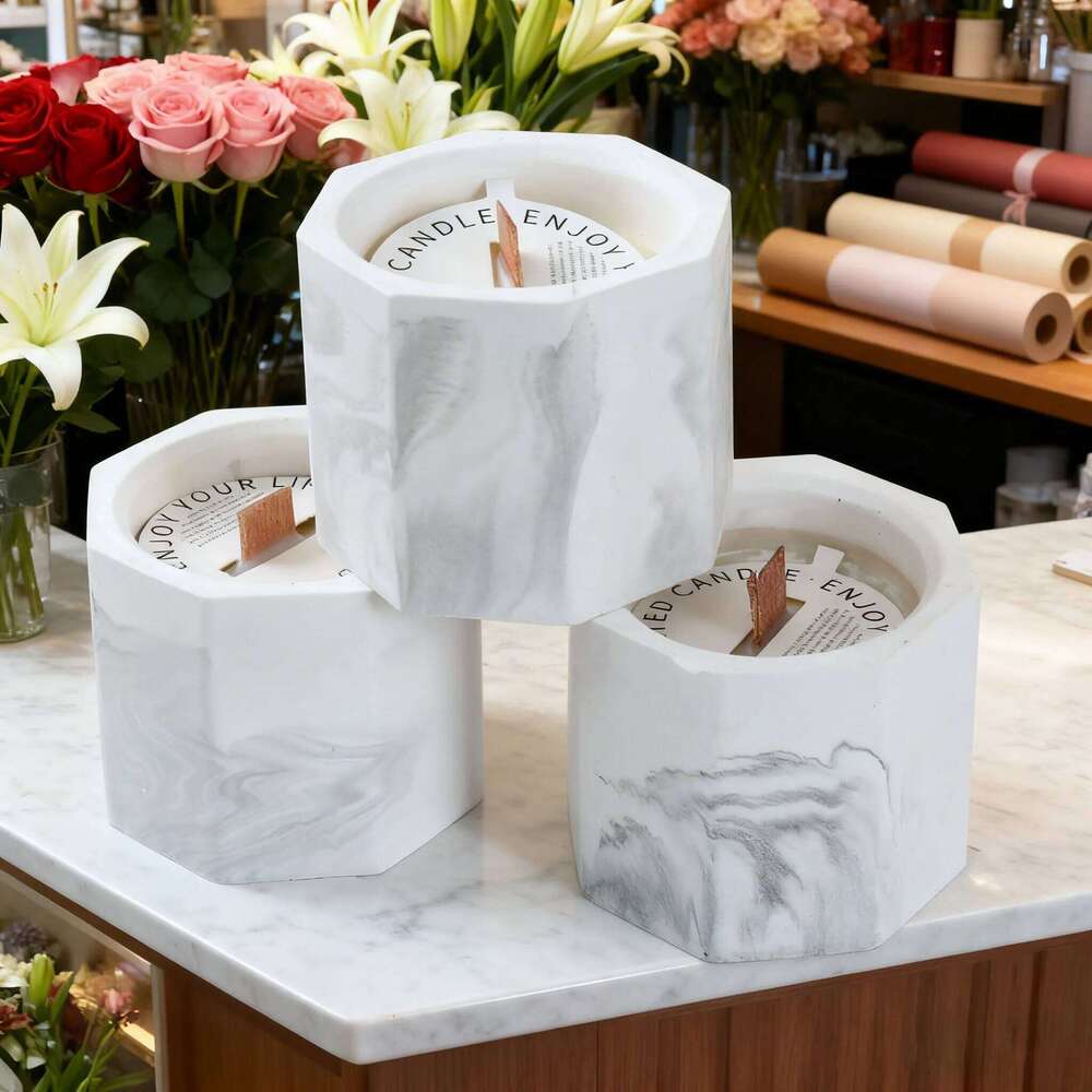 Aesthetic Water Ink Candle - Handmade Gypsum Cup, Hot Trend Home Decor Gift for Birthday, Relaxing Bedroom Aromatherapy, Soothin W260226