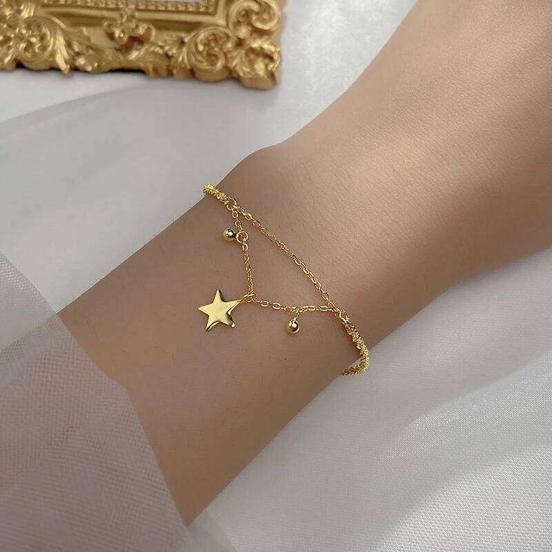 Modian Hot Sale 925 Sterling Silver 3 Color Simple Star Adjustable Bracelet Bangle fit Women Link Chain Fashion Fine Jewelry Z260225