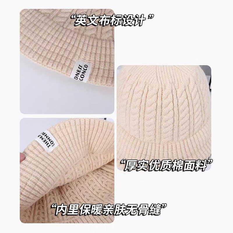 Womens Autumn and Winter Large Head Circumference Woolen Hat Fashionable and Warm Postpartum Maternity Hat Windproof Fisherman Hat for Winter S260225