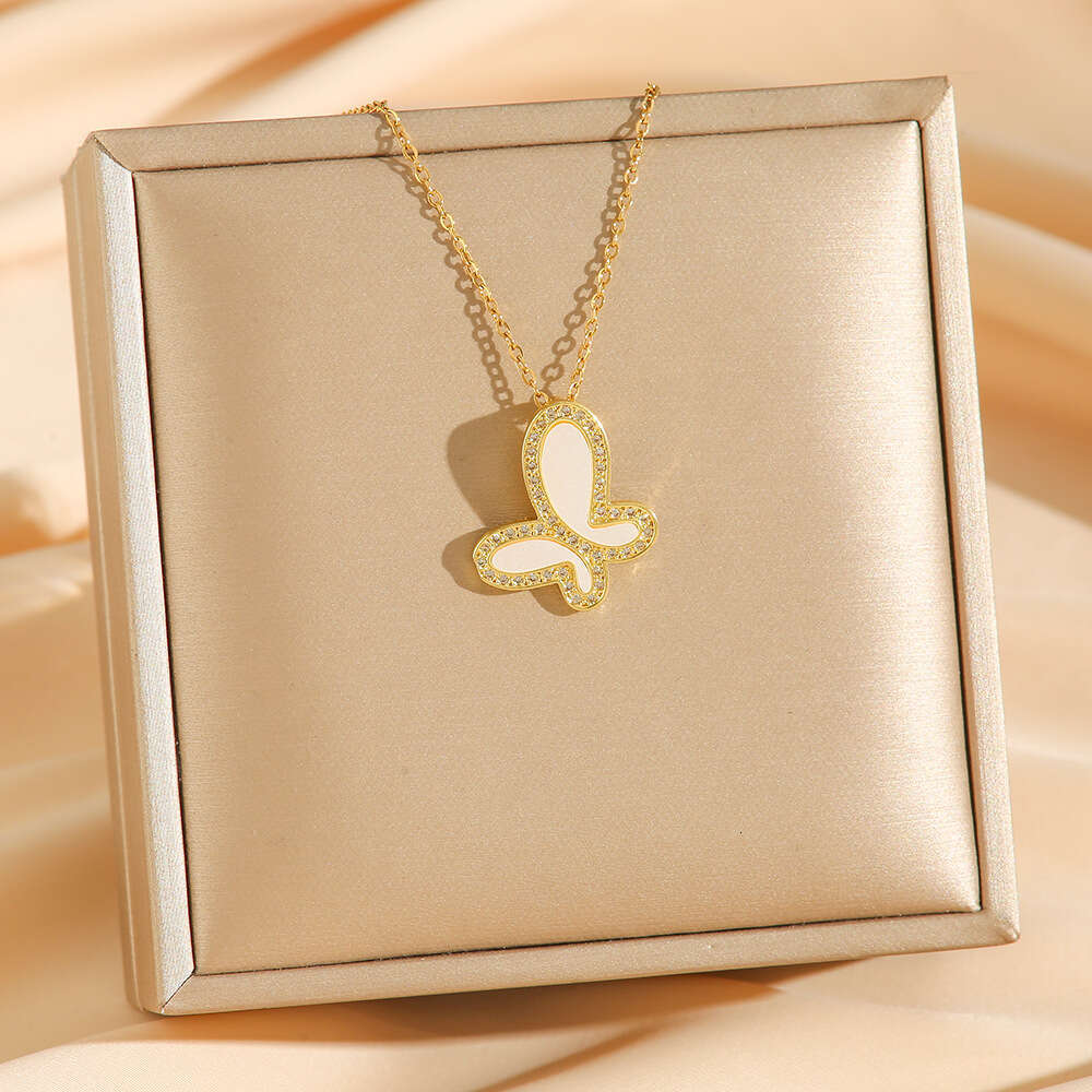 Butterfly Necklace For Women Super Fairy Girl Fashion Internet Celebrity Live Stream Jewelry