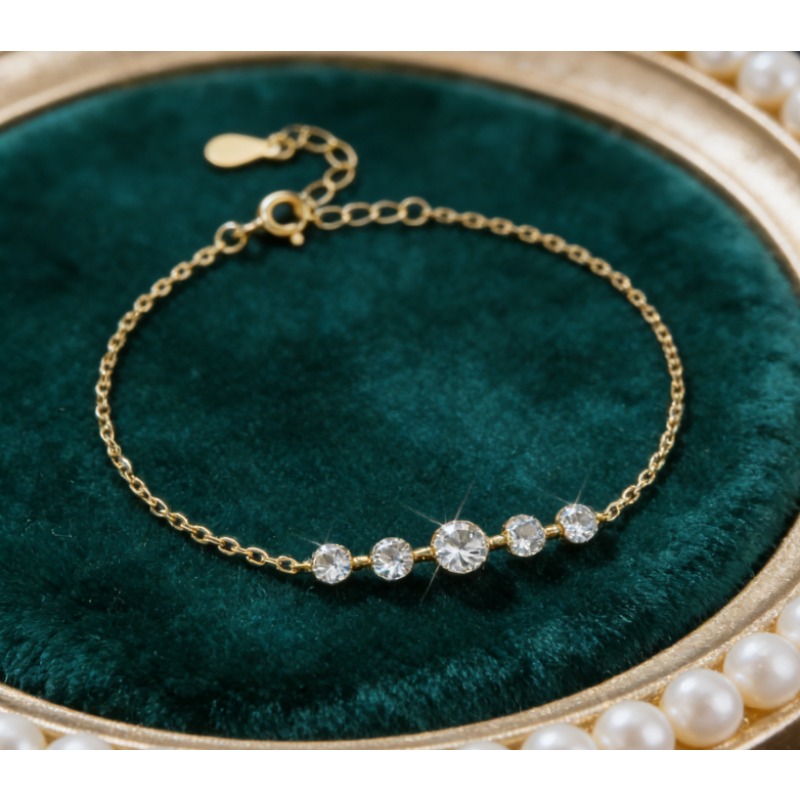 Korean Style Starry Sparkling charms bracelet for Women Adjustable Chain Elegant Minimalist Fashion Jewelry Daily Party