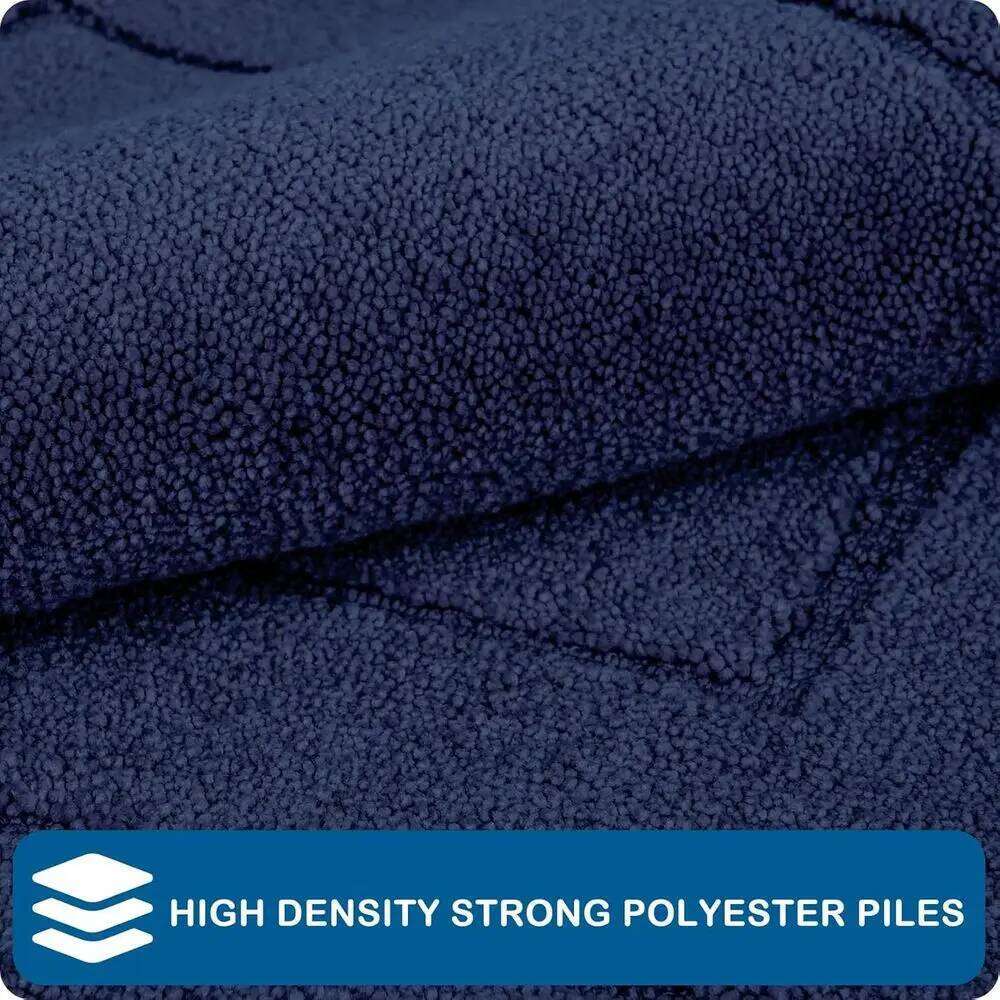 24x59 Inch Washable Non-Slip Kitchen Runner, Absorbent Soft Rug for Hallway, Laundry, Navy Blue W260226