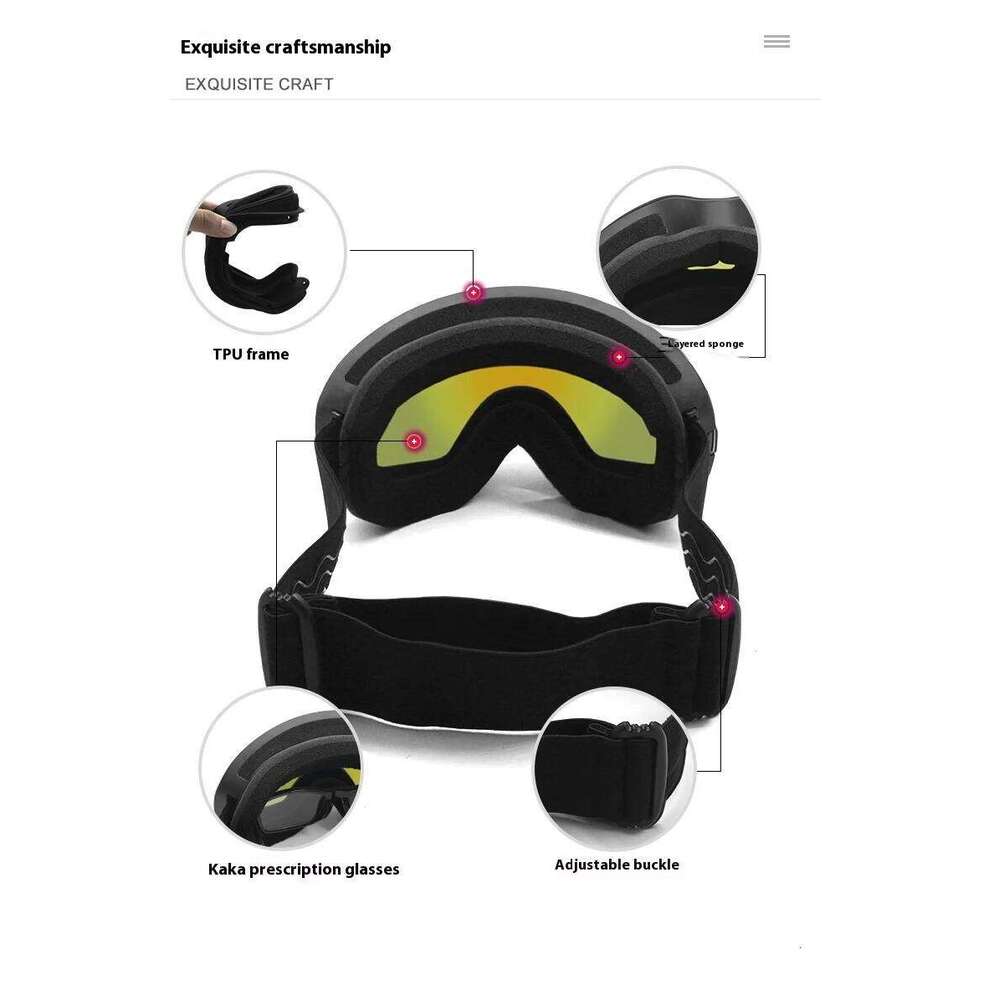 JSJM NEW Professional Adults Outdoor Sports UV400 Ski Mask Anti-fog Snowboarding Snowmobile Glasses Skiing Goggles Z260225