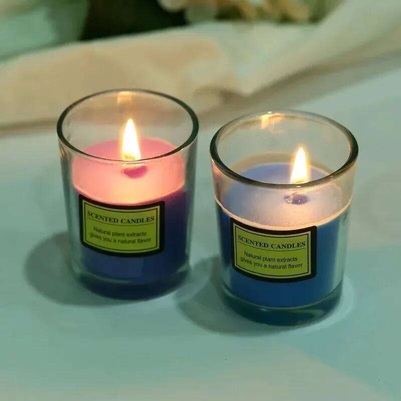 Plant wax gift box soybean glass cup scented candle indoor smokeless Hotel fragrance W260226