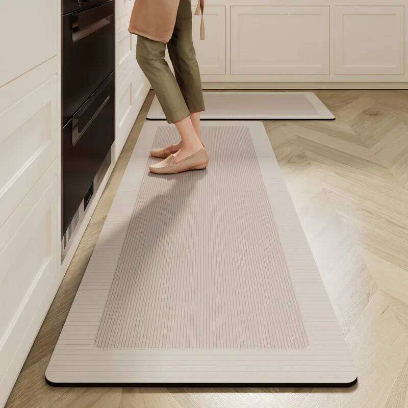 VIKAMA 1/2PC Simple Kitchen Diatoma-Mud Floor Mat Wabi-Sabi Long Bathroom Absorbent Non-Slip Easy Care Carpet Home Decor W260226