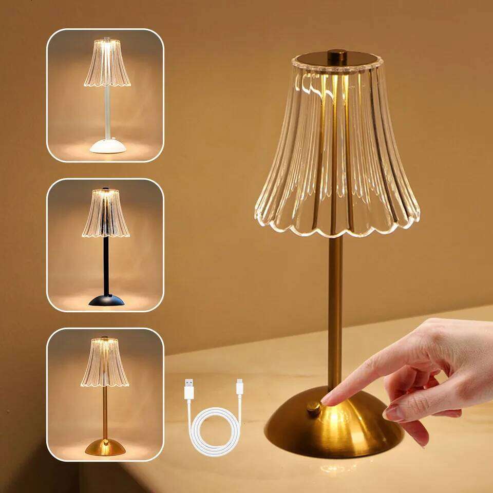 LED Table Touch Sensor Desktop USB Rechargeabl Portable Bedroom Night Reading Lamps Decor Light H260225