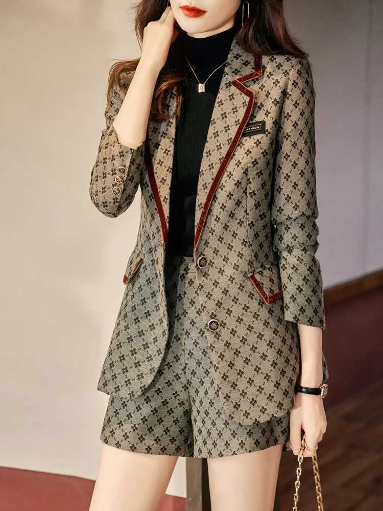 2026 Women's 2 Piece Set, Tailored Blazer & Shorts, Classic Summer Business OutfitT260226