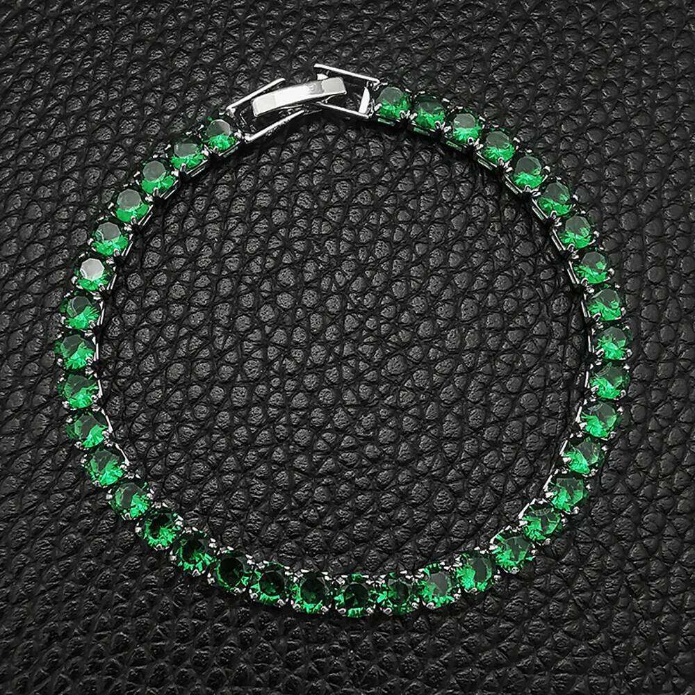 2024 New Arrival Luxury Round green color on hand Bracelet Bangle For Women Anniversary Gift Jewelry Bulk Sell S5787 Z260225