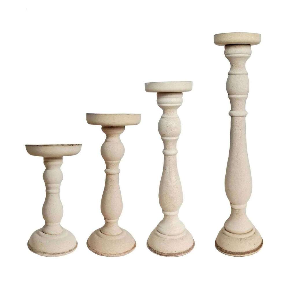 Wooden Candlestick Stand Photo Props Decoration Candelabra Centerpiece Craft Candle Holder Roman Pillar for Wedding Living Room W260226
