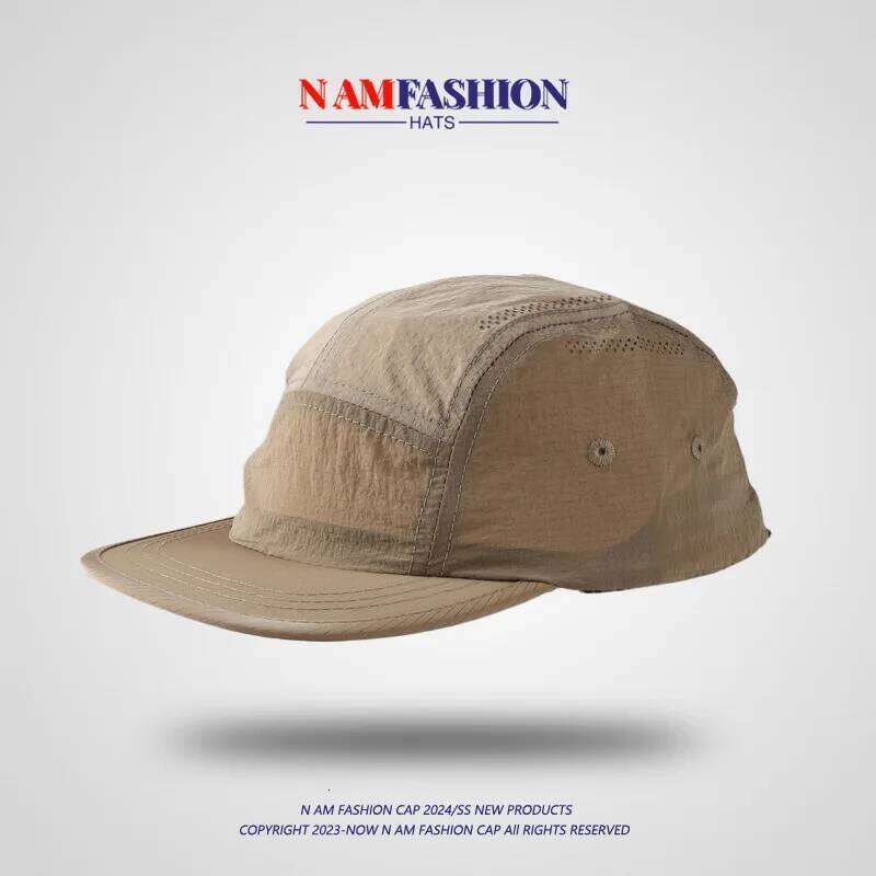 Japanese Simple Light Quick-drying 5-Panel Baseball Cap Soft Top Korean Version Short Edge Men's and Women's Sun Caps Z260226