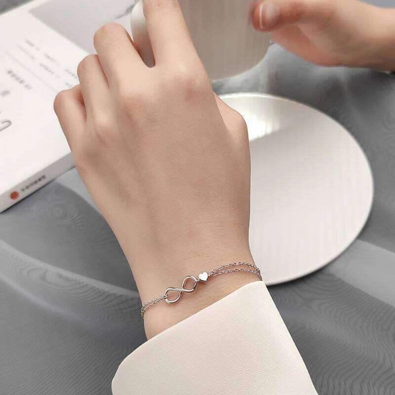 Modian Sterling 925 Clasp Lobster Chain Bracelet For Women Infinite Love Simple Silver Fine Jewelry Female Gift Pulsera Z260225