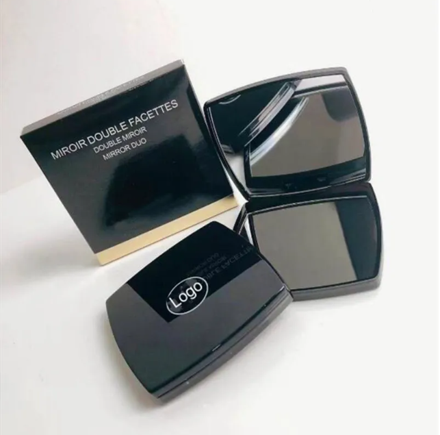 Mirror Double Facettes Double Mirror Makeup Mirror With dusk bag Compact Mirrors Makeup Tools