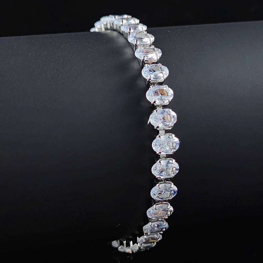 New Luxury Rose Color Oval Bracelet Bangle for Women Anniversary Gift Jewelry Wholesale Valentine's Day S8168 Z260225