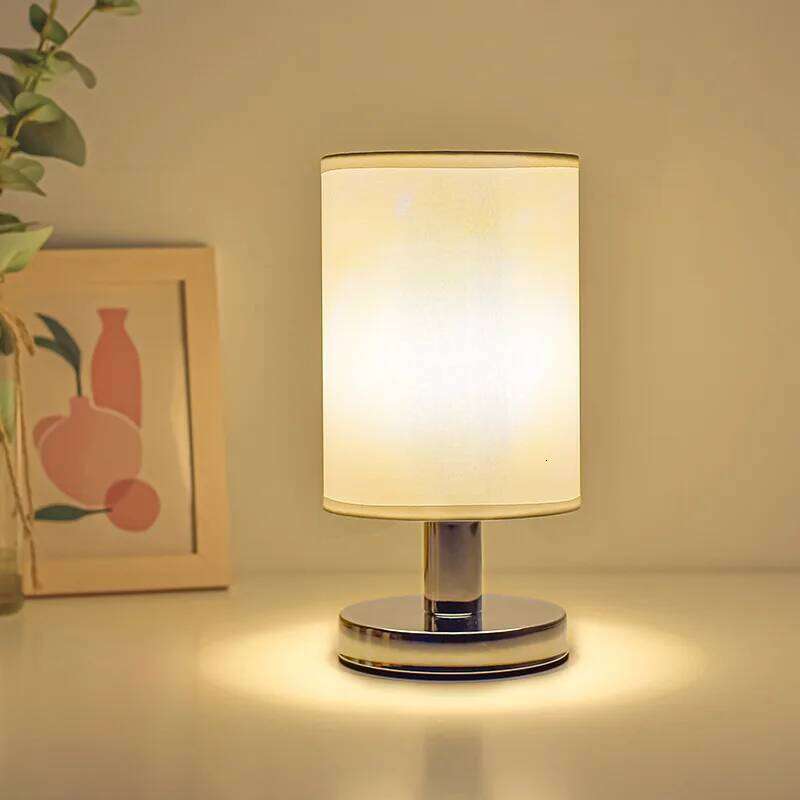 Nordic Fabric Usb Desk Decoration Bedroom Bedside Lamp Study Dormitory Remote Control Led Night Light Creative Atmosphere H260225