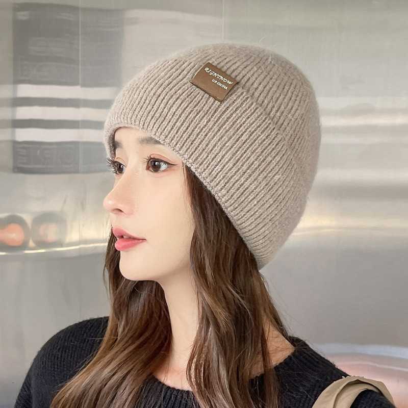 Thickened knitted woolen hat for men and women winter warm fleece-lined pullover hat cold-proof and windproof ear-protecting hat S2602250P5F