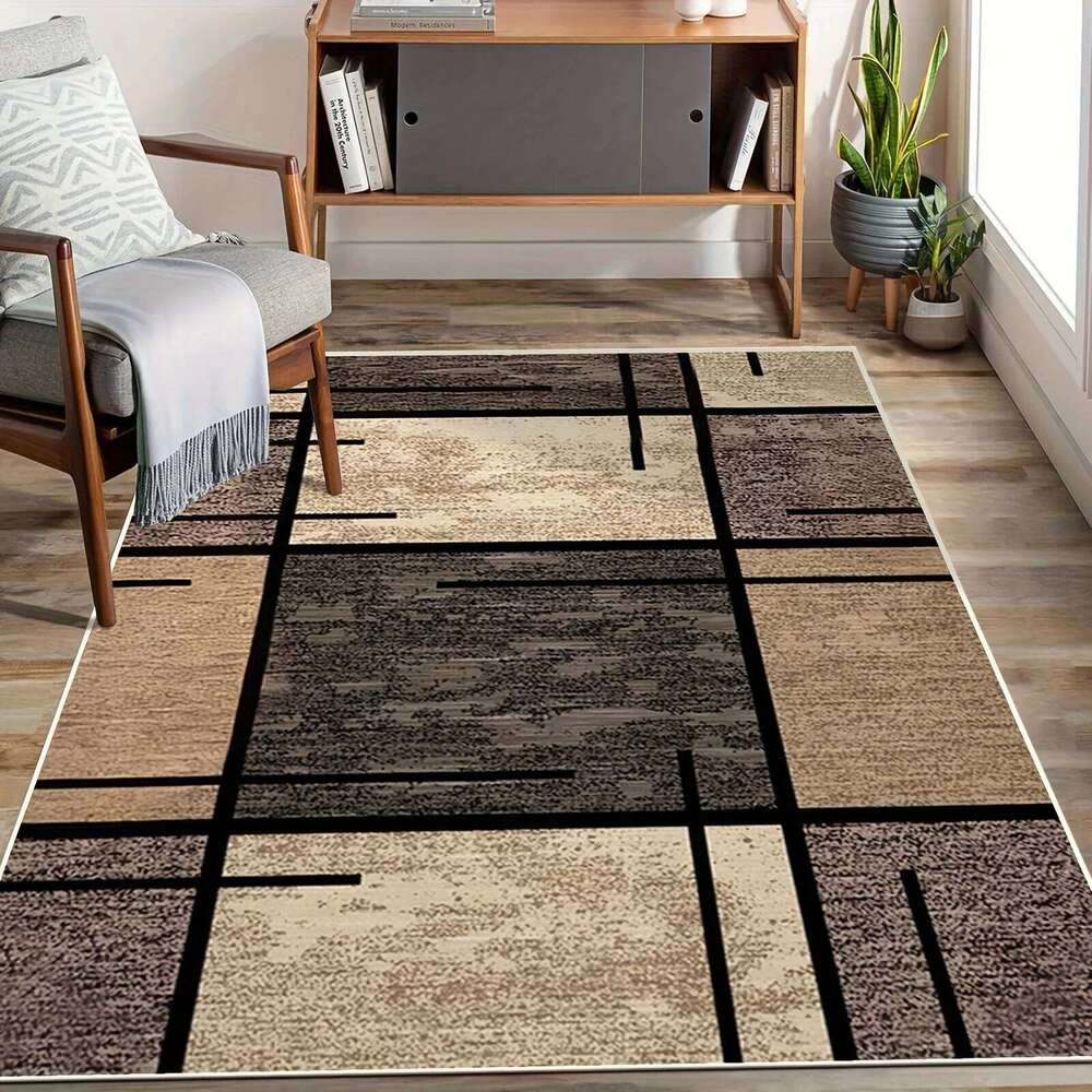 Geometric Pattern Luxurious Velvet Rug Bedroom Carpet For Live Room Welcome Mat Doormat Large Area Rugs W260226