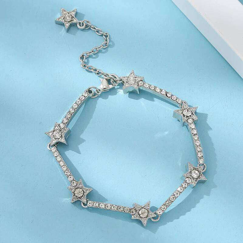 Shinning Star Charm Adjustable Cubic Zirconia Chain Bracelets Bangles For Women Men Couple Jewelry Gift Dropshipping Z260225