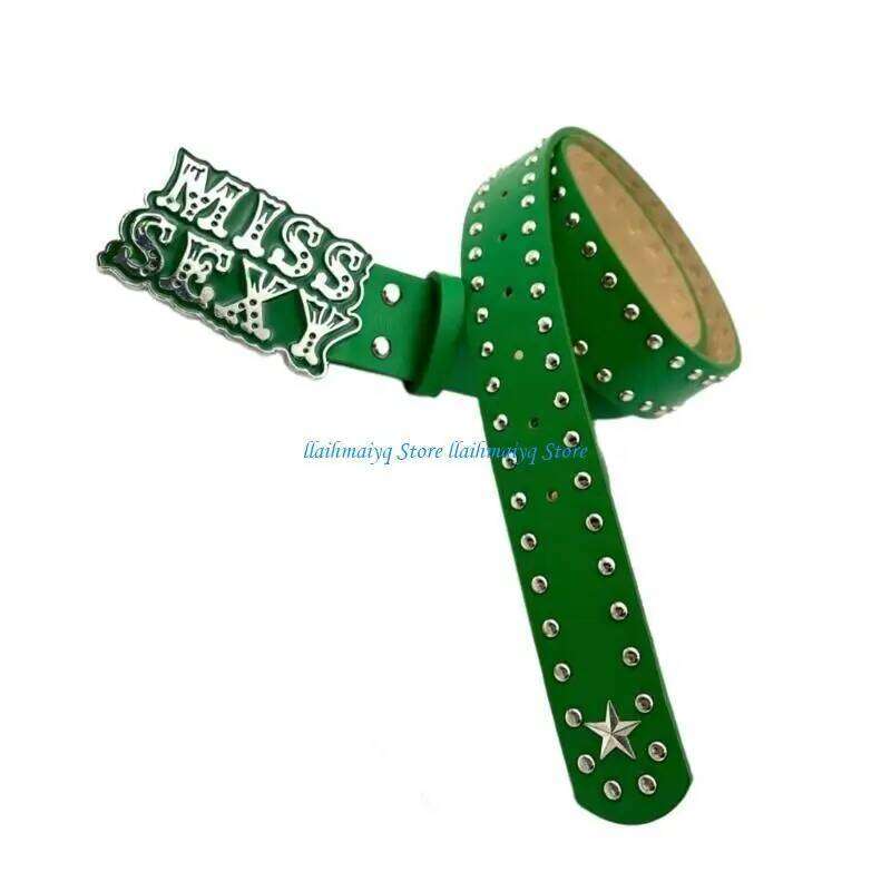 573B MissSexy Letter Buckle for Women Girl Fashion 2000s Waistband Adjust Waiststrap Jeans Belt Daily Wear Waistbelt Y260225