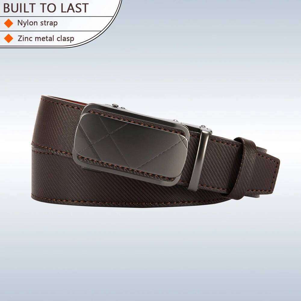 Leather Automatic Buckle Belt Fashion Alloy Belts for Men Business Luxury Designer Clothes Winter Y260225