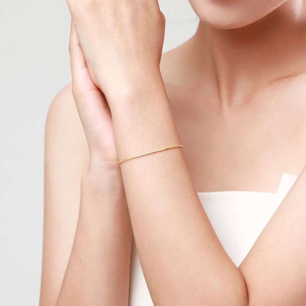 Modian Solid 925 Sterling Silver Simple Charm Snake Chain Bracelet Trendy Gold Color Bracelets For Women Party Fine Jewelry Gift Z260225