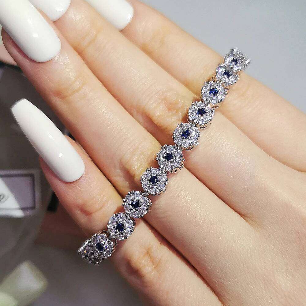 2023 New Luxury Round Red Green Blue White Colorful Color Bracelet Bangle for Women Valentine's Day gift Jewelry Wholesale S7192 Z260225