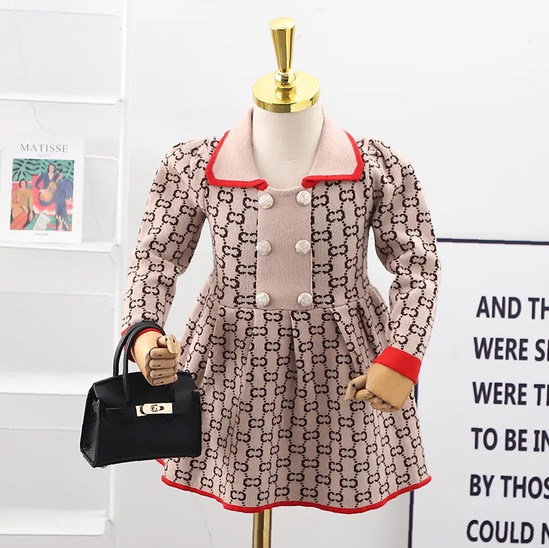New Brand Designer Kids Dress Girls Dresses Children's Skirt Princess Dress Kids Designer Clothes Baby Frock Kid Skirt World Cup Baby Clothing Little Girl Dresses