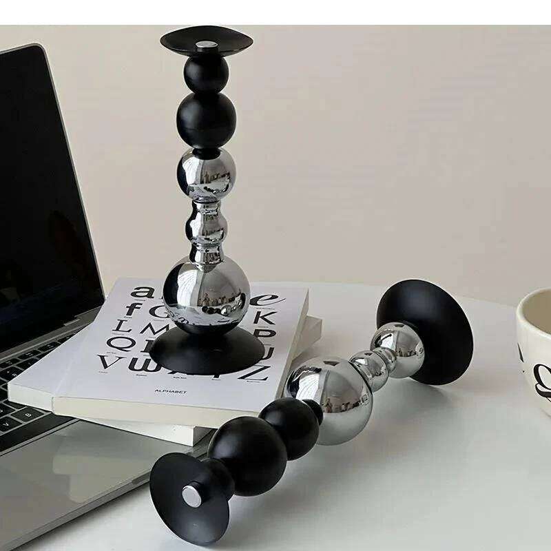 Sphericity Metal Candle Holder Ornaments Simplicity Cylinder Candlestick Desk Decoration Wax Melt Home Aroma Container W260226