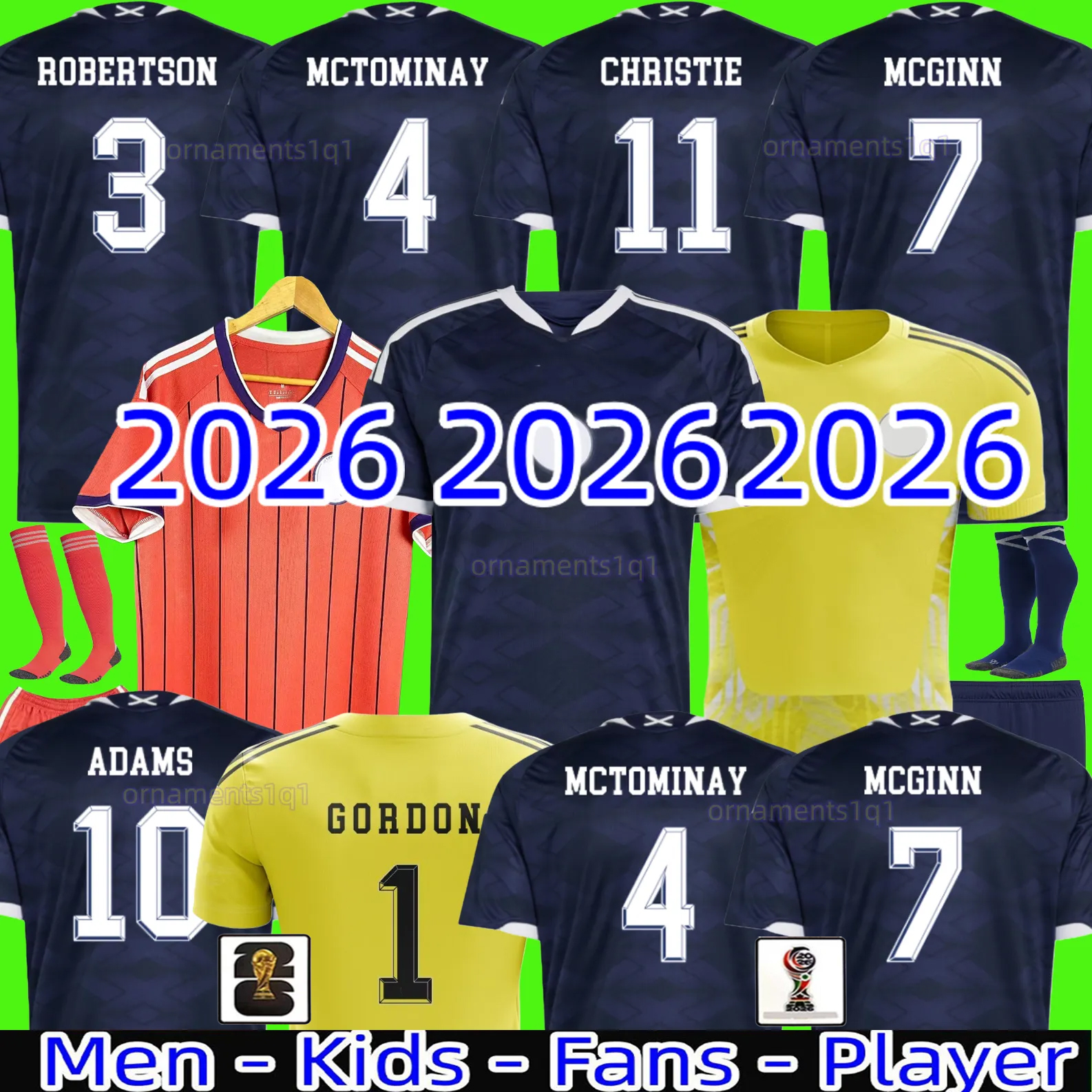 25 26 27 scotland football shirt Soccer Jerseys 2025 2026 ROBERTSON McTominay McGREGOR SHANKLAND MCGREGOR Homemaillot de Foot men kids kits unifrom pink WOMEN 150TH