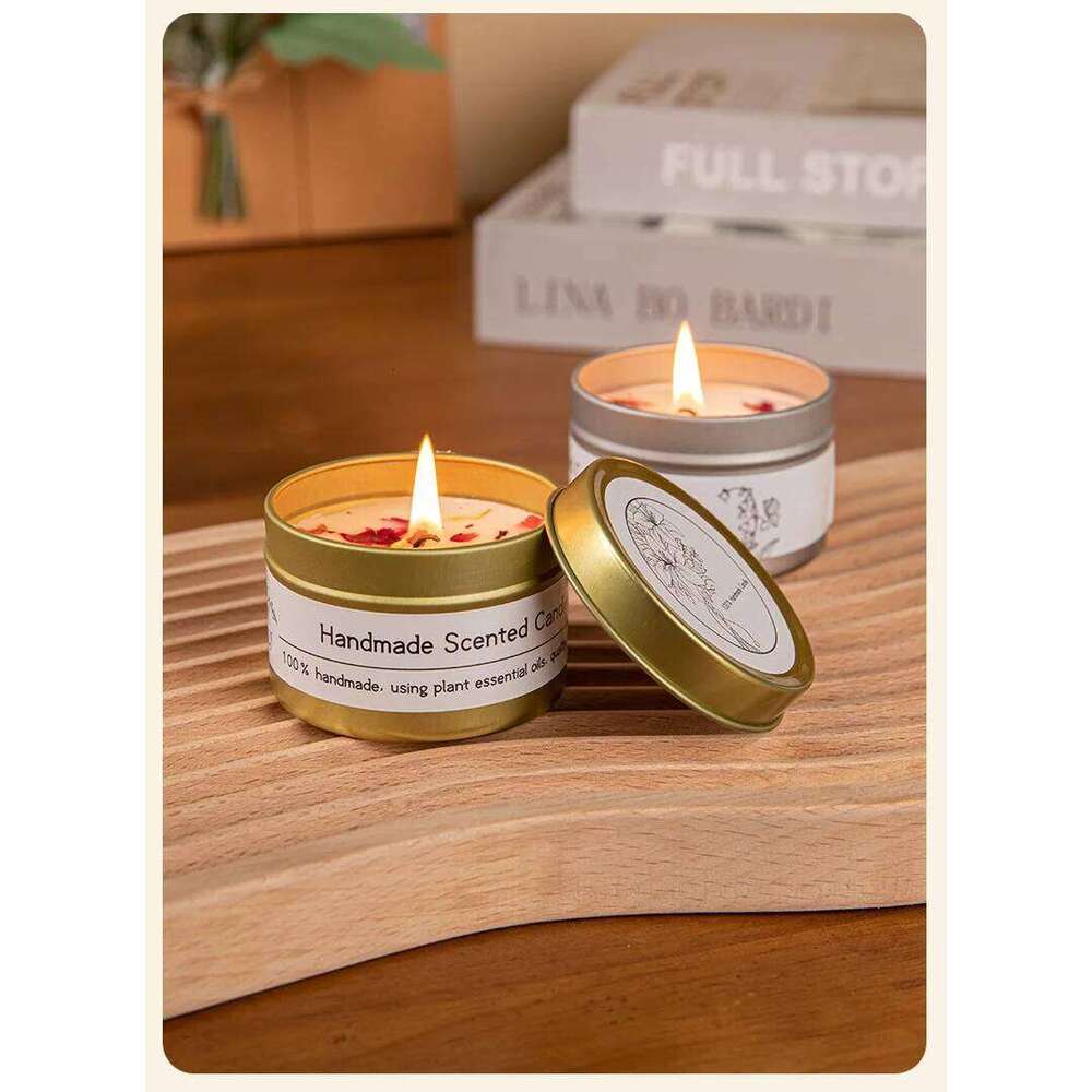 Soy wax dried floral scented candles, creative wedding souvenirs, birthday and Christmas gifts W260226
