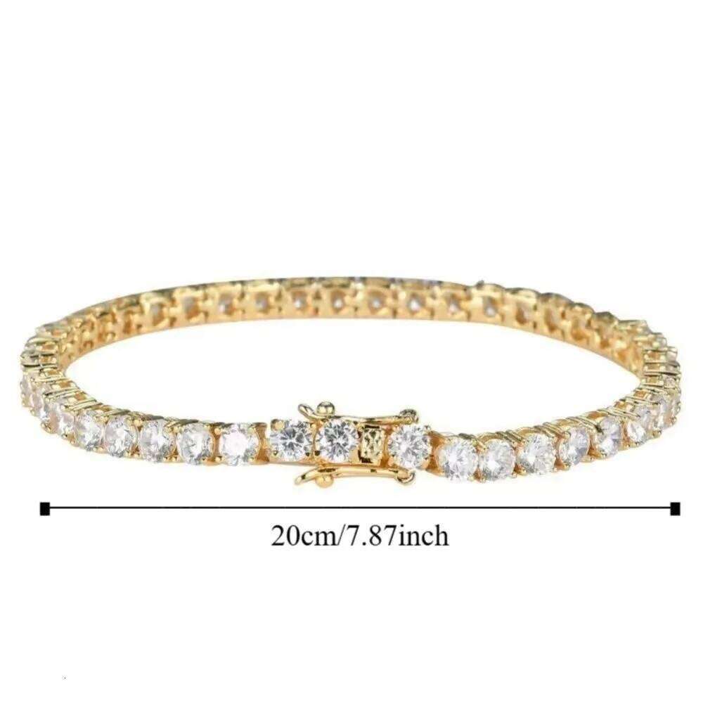 Sparkling Gold/Silver Zircon Crystal Cubic Zirconia Jewelry Rhinestone Bangle Tennis Bracelet Women Z260225