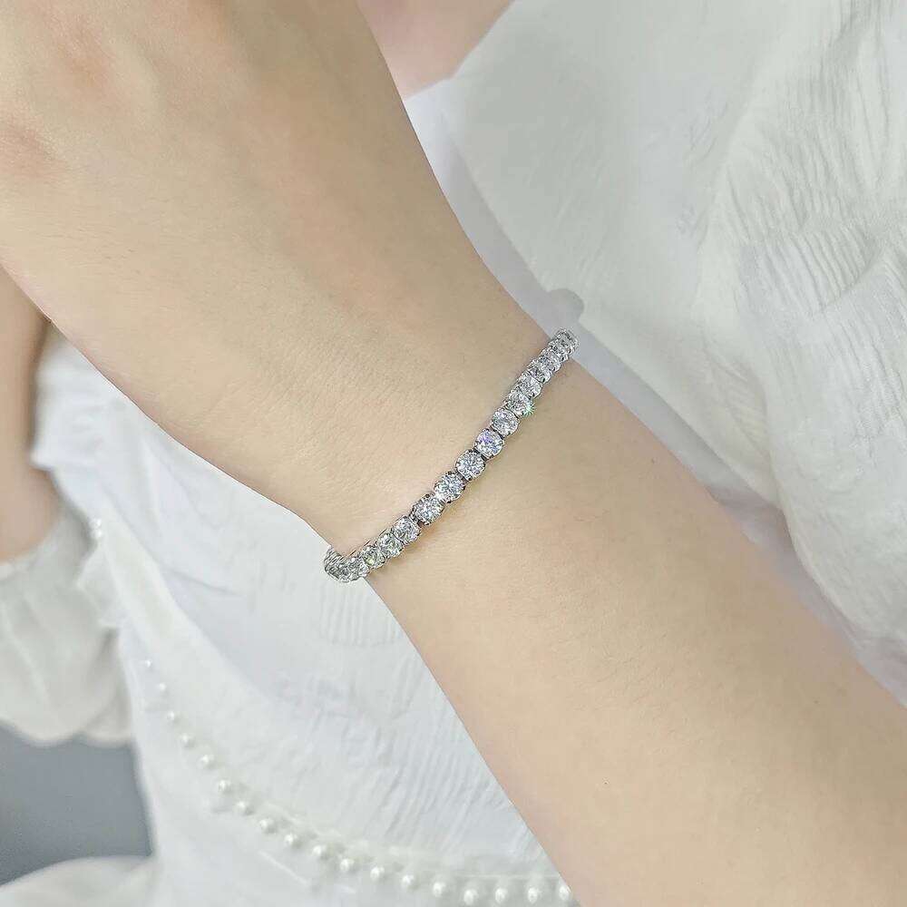 Silver Color 2.5/3/4/5mm Tennis Bracelet for Women Men Dazzling Crystal Hand Chain Wedding Gift Punk Fashion Jewelry S5650 Z260225