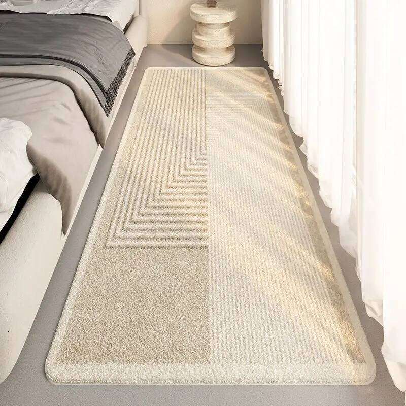 Striped Bedroom Bedside Fluffy Large Carpet Living Room Plush Lounge Rug Floor Mat Soft Velvet Carpets For Children W260226