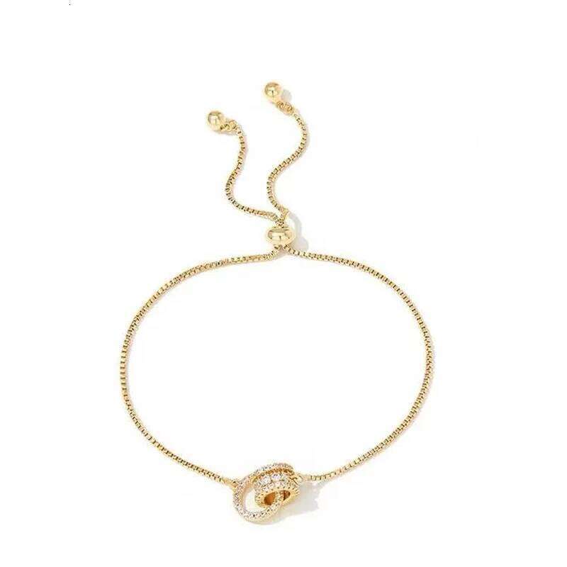 Classic Design Ring interlocki Gold Color Charm Bracelets For Womens 2025 New Fashion Jewelry Party Girl's Exquisite Accessories Z260225