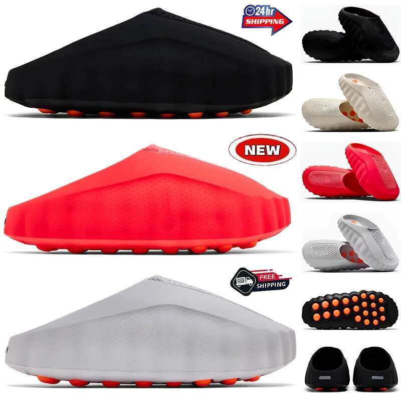 001 Slides Mind 002 Desginer Sneakers Slippers 2026 New Tech Comfortable Sandals Light Bone White Solar Red Smoke Grey Men Women Mind001 Pregame Mules Size