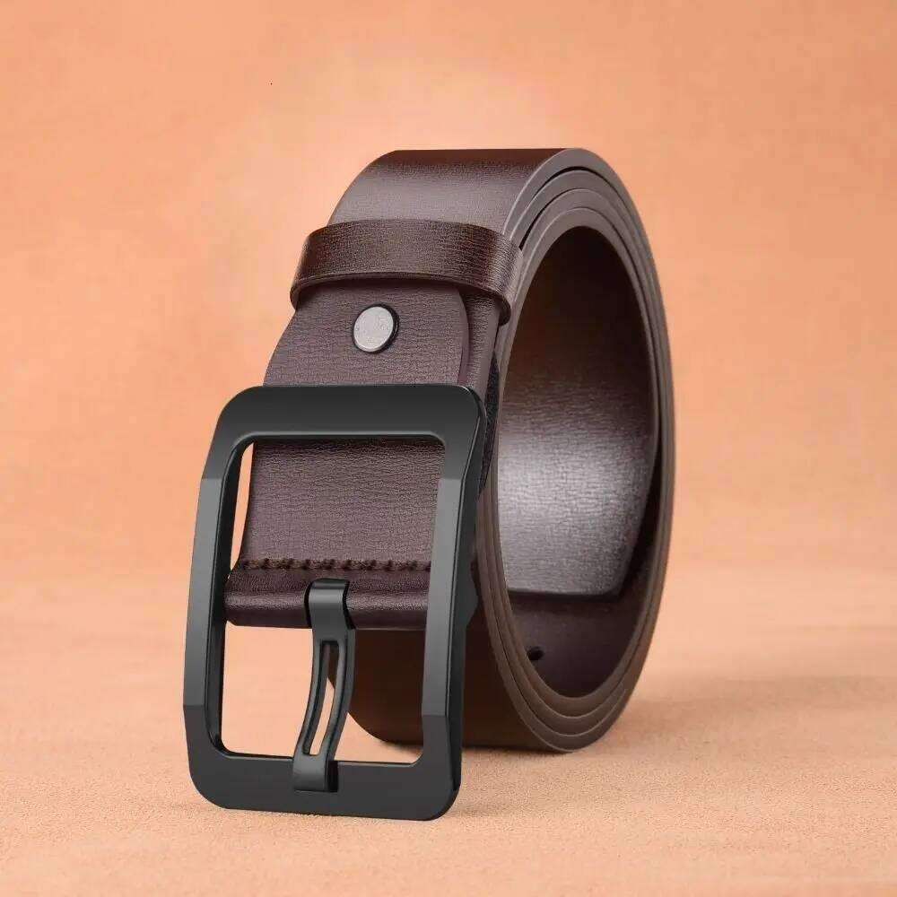 Retro Luxury Design Leather Belt Casual Versatile Pin Buckle Waistband Trouser Dress Belts Y260225