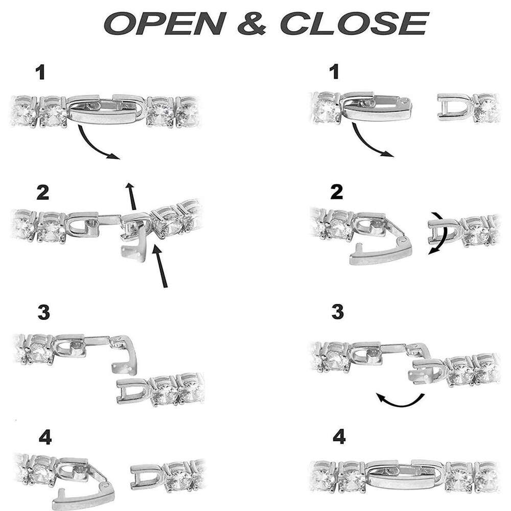 2pcs Simple And Stylish Fully Inlaid Micro-inlaid Water Diamond 3mm Cubic Zirconia Classic Tennis Bracelet Z260225