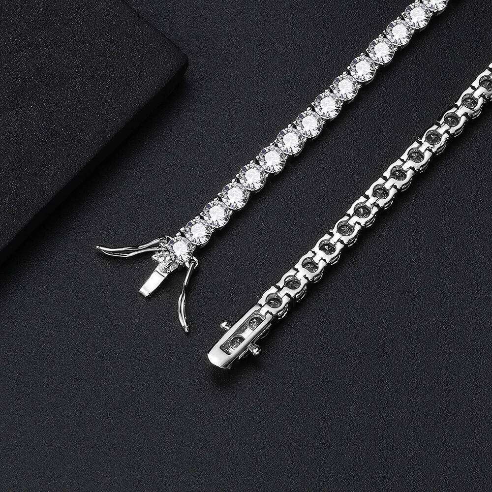 Luxury Crystal Tennis Bracelet for Women Man Iced Out 1 Row Cubic Zirconia Double Buckle Chain Hiphop Rock Hippie Jewelry OHH118 Z260225
