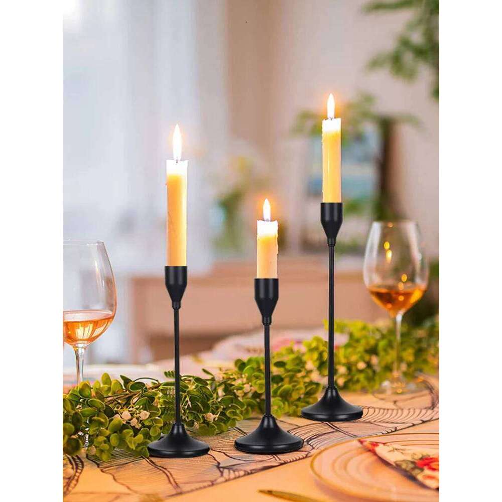 3Pcs/Set European Style Metal Holders Fashion Wedding Table Candle Stand Exquisite Candlestick Christmas Tabl W260226