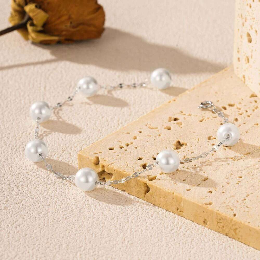 MODIAN 925 Sterling Silver Demure Elegant Sweet Geometric Crystal Pearls Charm Bracelet For Women Fine Jewelry Z260225