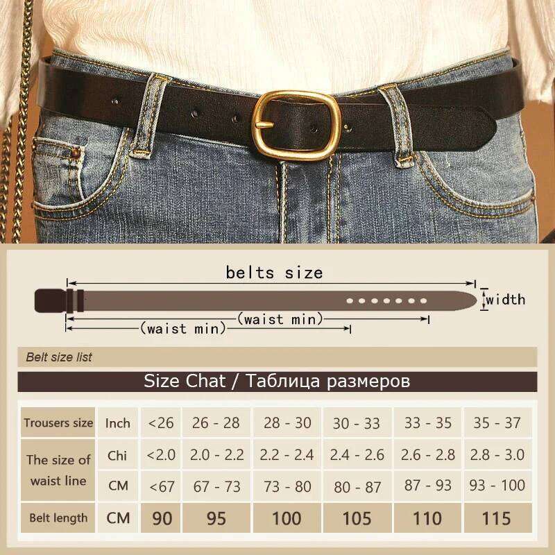 DINISITON New Womens Belt Genuine Leather Belts For Women Female Gold Pin Buckle Strap Fancy Vintage for Jeans Dropshipping Y260225