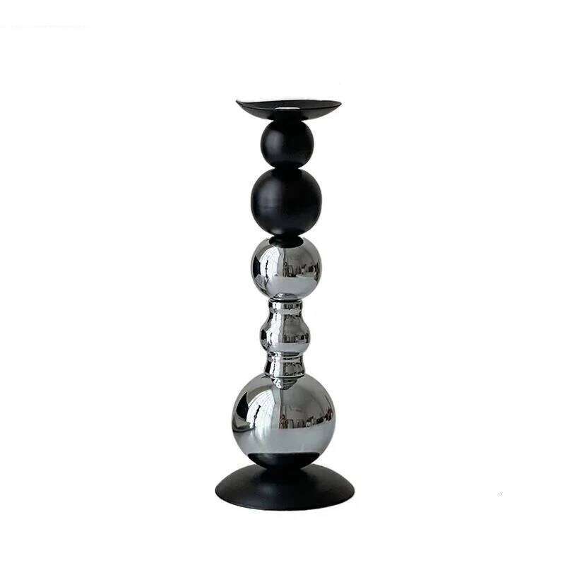 Sphericity Metal Candle Holder Ornaments Simplicity Cylinder Candlestick Desk Decoration Wax Melt Home Aroma Container W260226