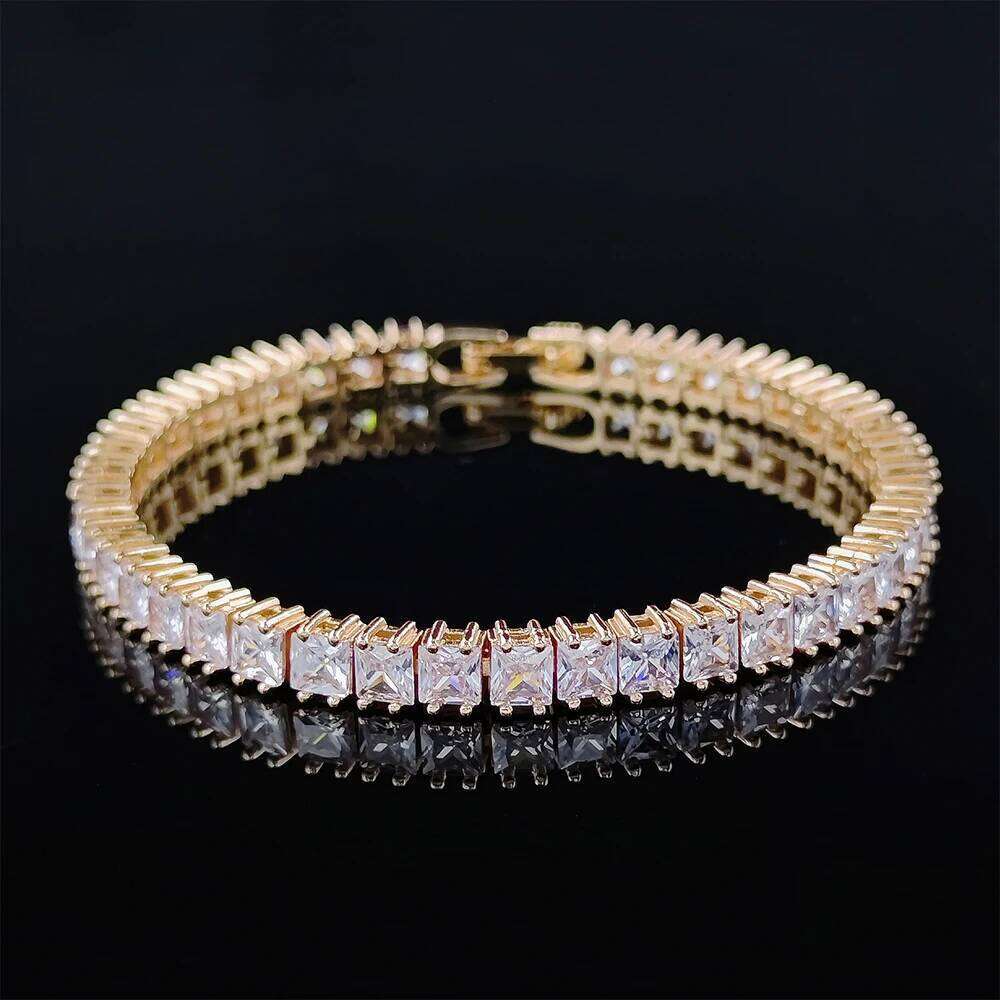 2024 New Luxury Princess Silver Color Bracelet Bangle on Hand for Women Anniversary Gift Jewelry Wholesale Moonso S5451 Z260225