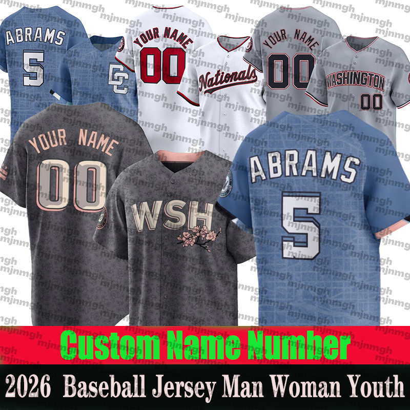Washingtons Nationals New City Connect jersey #5 CJ Abrams Jersey MacKenzie Gore Jersey #29 James Wood Patrick Corbin #2 Garcia Jr. Baseball Jerseys 2026