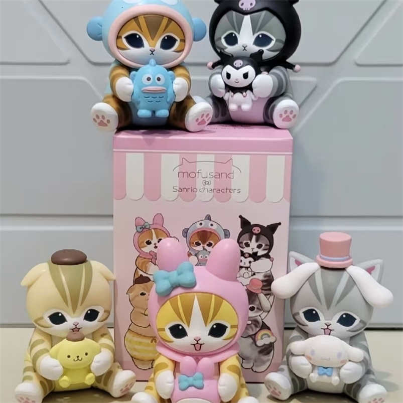 Mofusand Collaboration Shark Cat Image Ugly Fish Doll Toy Display Fashion Blind Box Vinyl Face Blind Box Toys And Hobbies260202ww