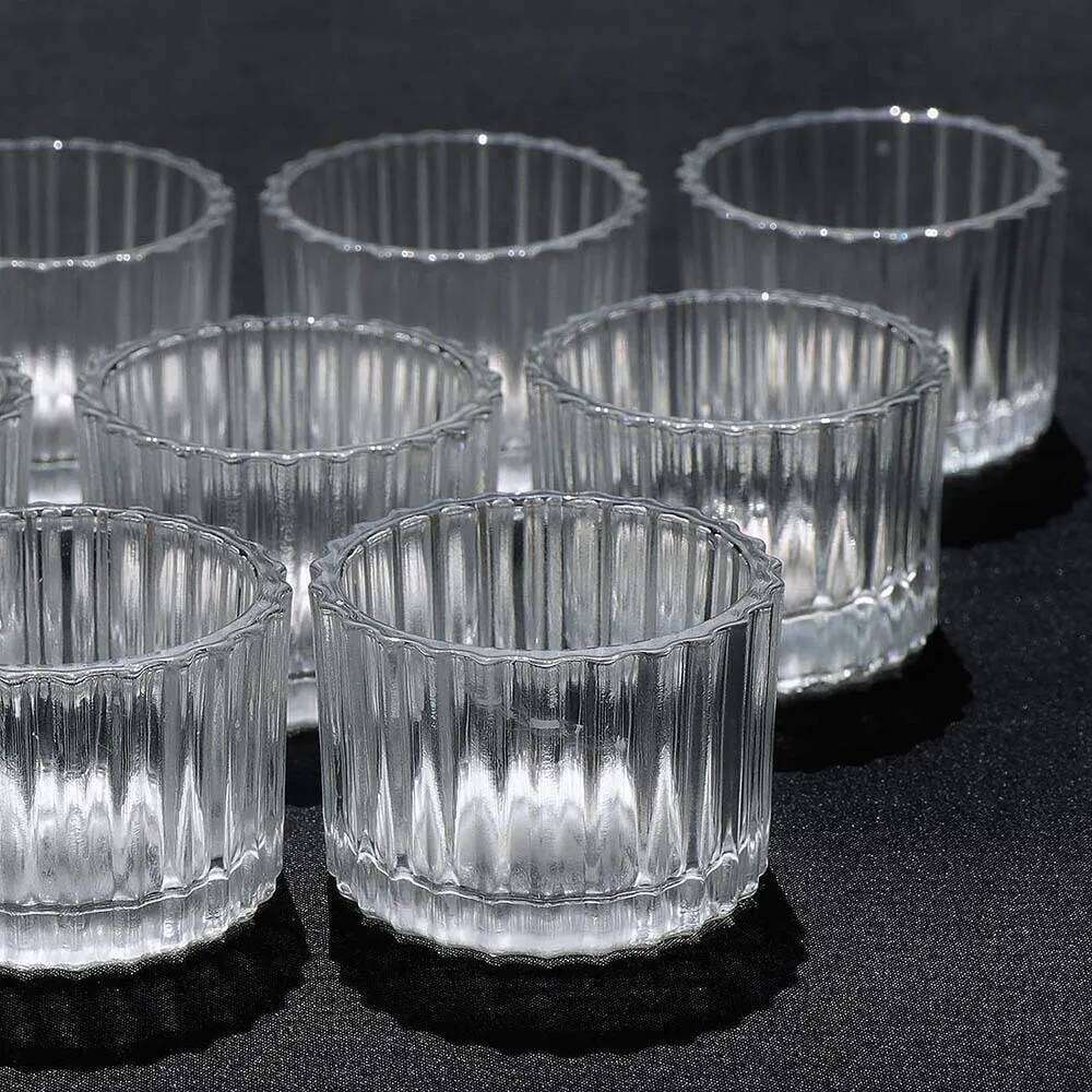 Tea Lights for Wedding Decoration, Clear Glass Small Votive Candle Holders Home Table Centerpieces Birthday Party W260226