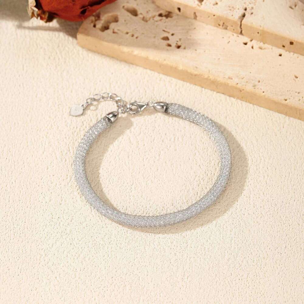 MODIAN 925 Sterling Silver Shinning Reticular Full Zirconia Weave Bracelet Exquisite Party Bracelets For Women Fine Jewelry Z260225