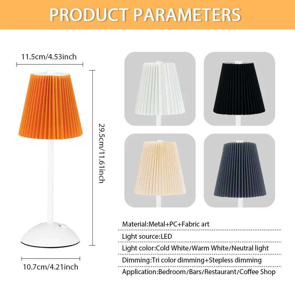 Rechargeable LED Table Lamps Touch desk lamp Wireless Night Light Restaurant Desktop Mood Lighting Bar Decoration H26022511