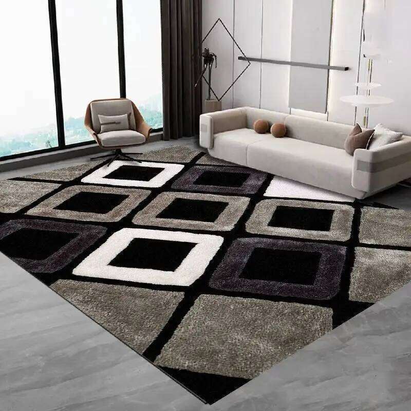 VIKAMA Nordic Minimalist Living Room Carpet, Easy-To-Clean Sofa and Coffee Table Pad, Bedroom Full Carpeting, Home Decoration W260226